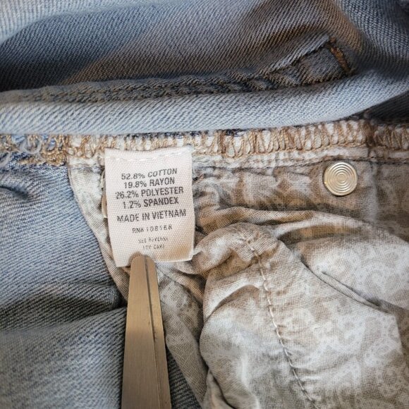 RSQ Women Distress Melrose Cuff Ankle Blue Skinny Jeans Size 1 Pocket Low Rise - Picture 7 of 9